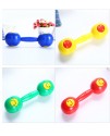 19CM 兒童 彩色笑臉雙頭 塑膠沙錘 maraca (單個裝)