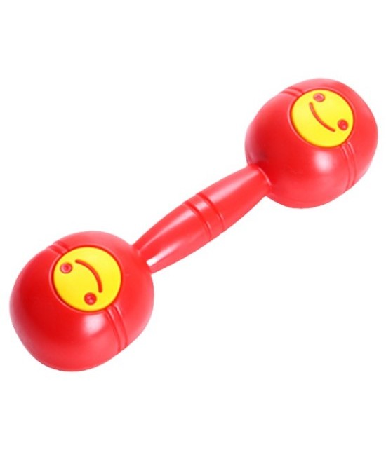 19CM 兒童 彩色笑臉雙頭 塑膠沙錘 maraca (單個裝)