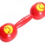 19CM 兒童 彩色笑臉雙頭 塑膠沙錘 maraca (單個裝)