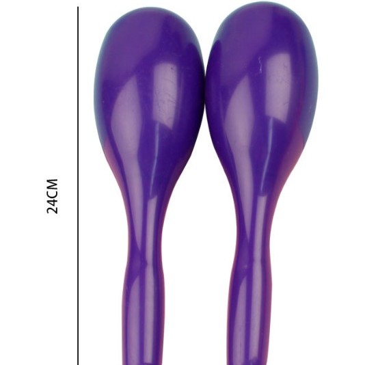 24CM 兒童 彩色橢圓 塑膠沙錘 maraca (單個裝)