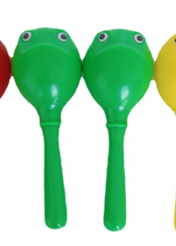 16CM 兒童青蛙 塑膠沙錘 maraca (單個裝)