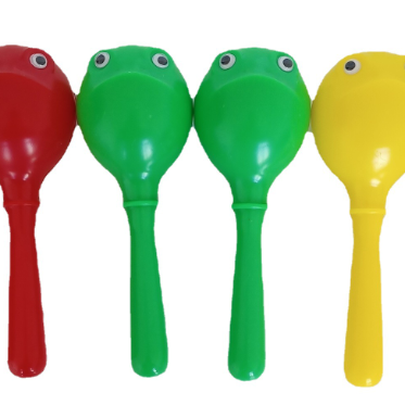 16CM 兒童青蛙 塑膠沙錘 maraca (單個裝)
