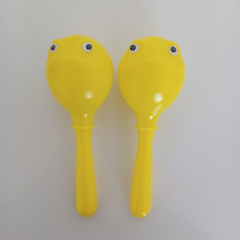 16CM 兒童青蛙 塑膠沙錘 maraca (單個裝)