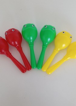 16CM 兒童青蛙 塑膠沙錘 maraca (單個裝)