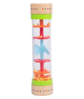 19CM 大木質款塑膠 兔子與熊 雨聲沙筒 maraca(單個裝)