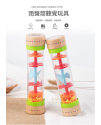 19CM 大木質款塑膠 兔子與熊 雨聲沙筒 maraca(單個裝)