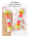 19CM 大木質款塑膠 兔子與熊 雨聲沙筒 maraca(單個裝)
