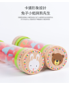 19CM 大木質款塑膠 兔子與熊 雨聲沙筒 maraca(單個裝)