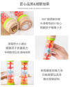 19CM 大木質款塑膠 兔子與熊 雨聲沙筒 maraca(單個裝)