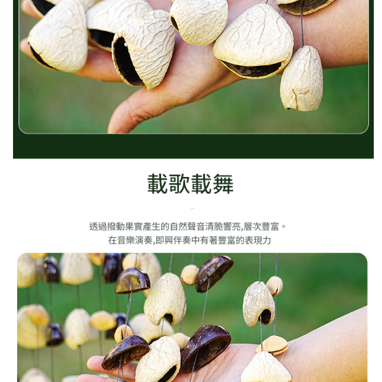印尼 混合果實 排鈴音束 大串果殼鈴 果殼搖鈴 堅果 果殼排鈴