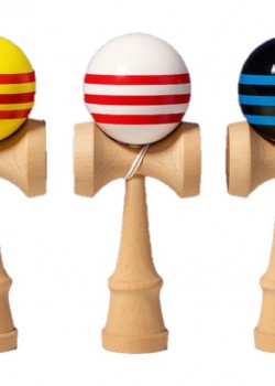 木製技巧球 劍球 劍玉 Kendama 條紋款 (18CM) KE01