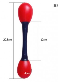 20CM 兒童 雙頭 塑膠沙錘 maraca (單個裝)