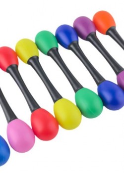 20CM 兒童 雙頭 塑膠沙錘 maraca (單個裝)