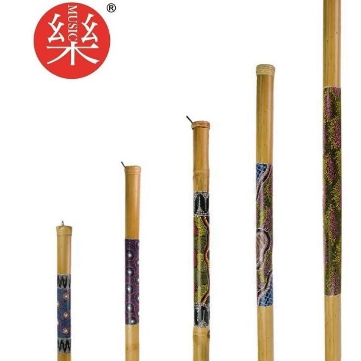 印尼 竹製彩繪 雨棍 彩繪竹雨聲棒 彩繪雨棍 Rainstick (長120CM)