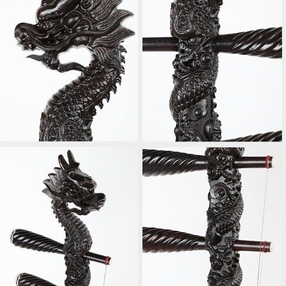 CS 精品黑檀木 龍頭雕刻 二胡 05A