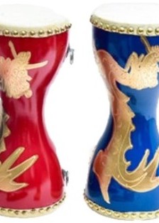 14CM 龍圖案 牛皮胸鼓 曲漾腰鼓 兒童腰鼓