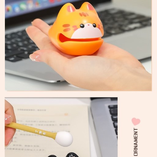 可愛卡通小貓 小狗款 小木魚 一套6款套裝