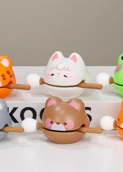 可愛卡通小動物款 小木魚 一套6款套裝