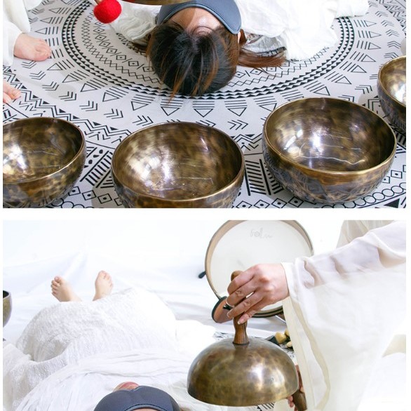 22CM 尼泊爾手工 手持頌缽 手柄款頌缽 Singing Bowl