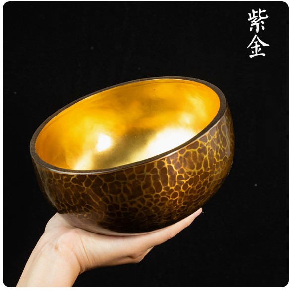 14CM 尼泊爾手工 紫金缽 紫金頌缽 Singing Bowl