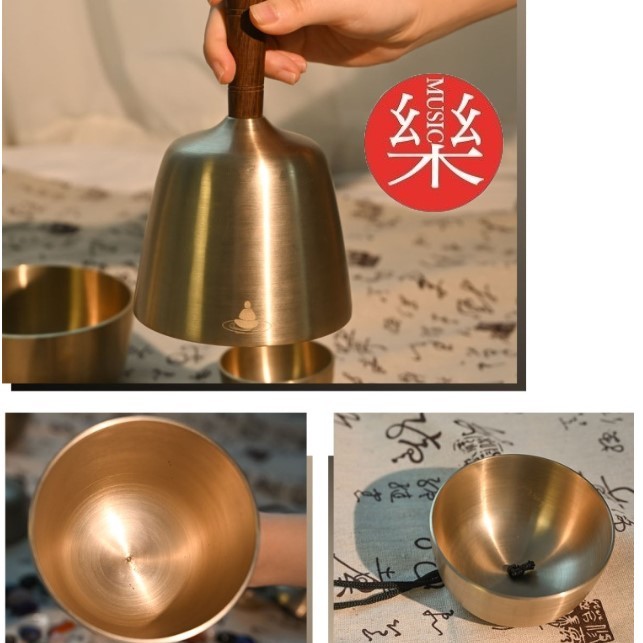 9.8CM 尼泊爾手工 喚醒吊繩缽 手持吊繩缽