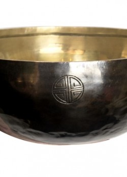 12CM 尼泊爾手工 烏金雙色 滿月頌缽 頌缽 Singing Bowl