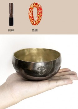 12CM 尼泊爾手工 烏金雙色 滿月頌缽 頌缽 Singing Bowl