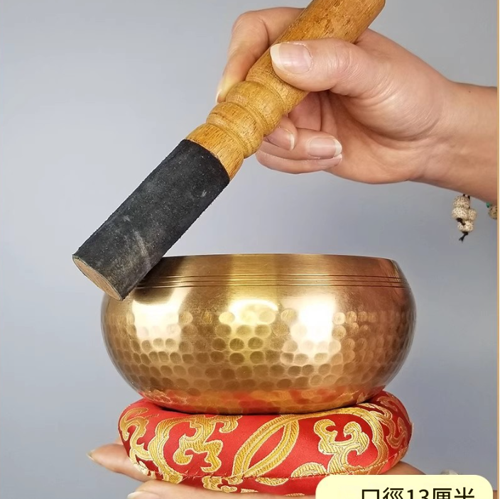8CM 尼泊爾手工 銅磬 頌缽 黃銅款