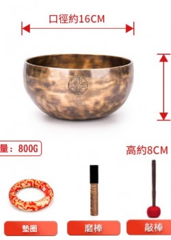 16CM 尼泊爾手工 滿月頌缽 Full Moon Singing Bowl