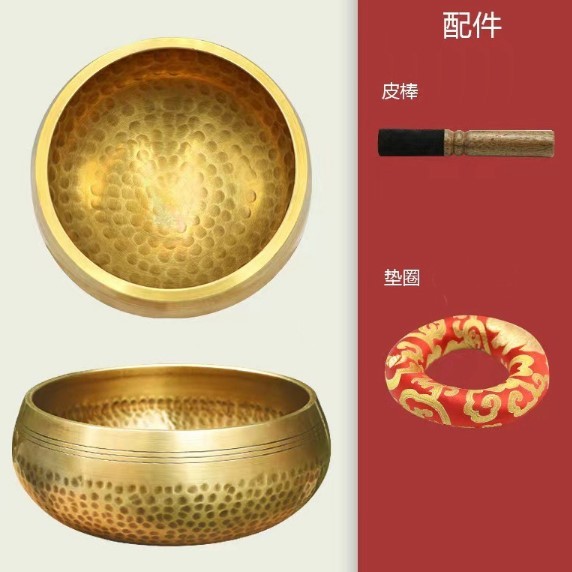 8CM 尼泊爾手工 銅磬 頌缽 黃銅款