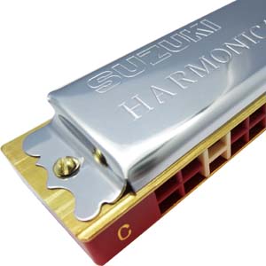 SUZUKI 24 孔高級複音 口琴 Harmonica