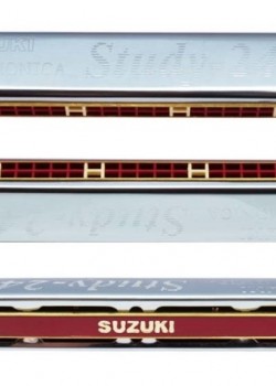 SUZUKI 24 孔高級複音 口琴 Harmonica