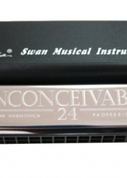SWAN 天鵝牌 24 孔 高級複音 口琴 Harmonica