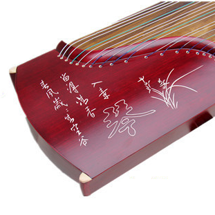 高山幽蘭 刻字 古箏
