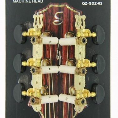 Sqoe QZ-GDZ-02 鍍金黑木紋 古典排準弦扭套裝 MACHINE HEAD