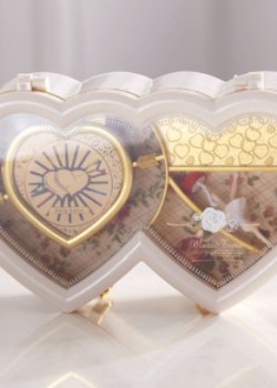 雙心型 女生旋轉芭蕾 音樂盒 MUSIC BOX