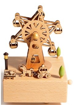 旋轉摩天輪 木質音樂盒 MUSIC BOX