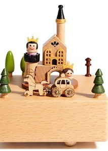 公主王子城堡 木質音樂盒 MUSIC BOX