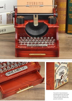 創意 復古打字機 音樂盒 MUSIC BOX