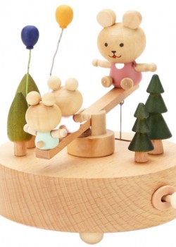 拉拉熊蹺蹺板 木質音樂盒 MUSIC BOX