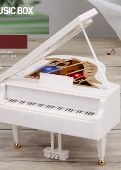 鋼琴 旋轉音樂盒 帶燈光 MUSIC BOX