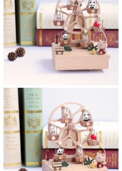 小熊動物摩天輪 木質音樂盒 MUSIC BOX