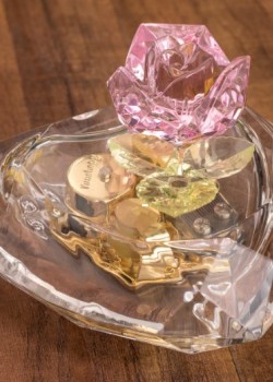 大心型花 透明 帶LED燈 音樂盒 MUSIC BOX