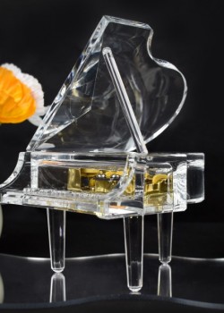 三角鋼琴 透明 音樂盒 MUSIC BOX