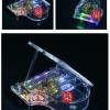 三角鋼琴 透明 帶LED燈 音樂盒 MUSIC BOX