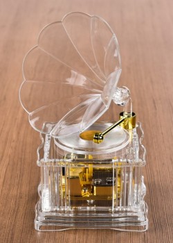 留聲機 透明 音樂盒 MUSIC BOX