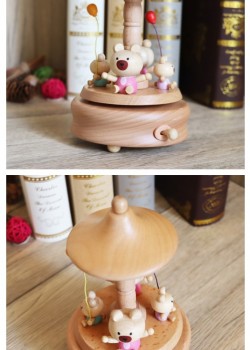 四個小熊 木質音樂盒 MUSIC BOX