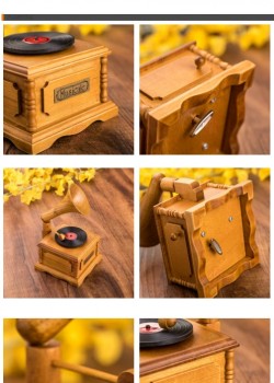 木質 留聲機 音樂盒 MUSIC BOX