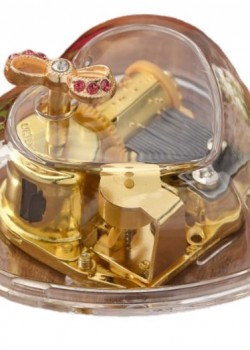 蝴蝶愛心 透明 心型音樂盒 MUSIC BOX