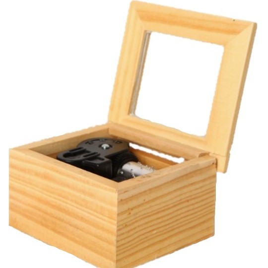 木質 原木玻璃面 木盒 音樂盒 MUSIC BOX